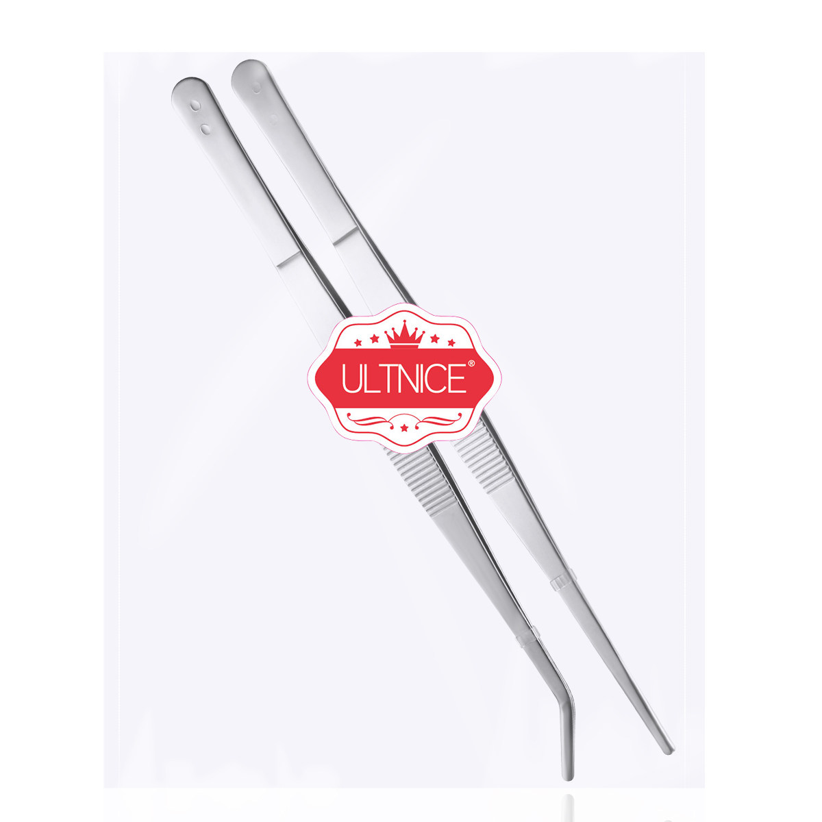 Feeding Tong Stainless - 스테인리스 스틸 핀셋 2개, 실버, 25cm,