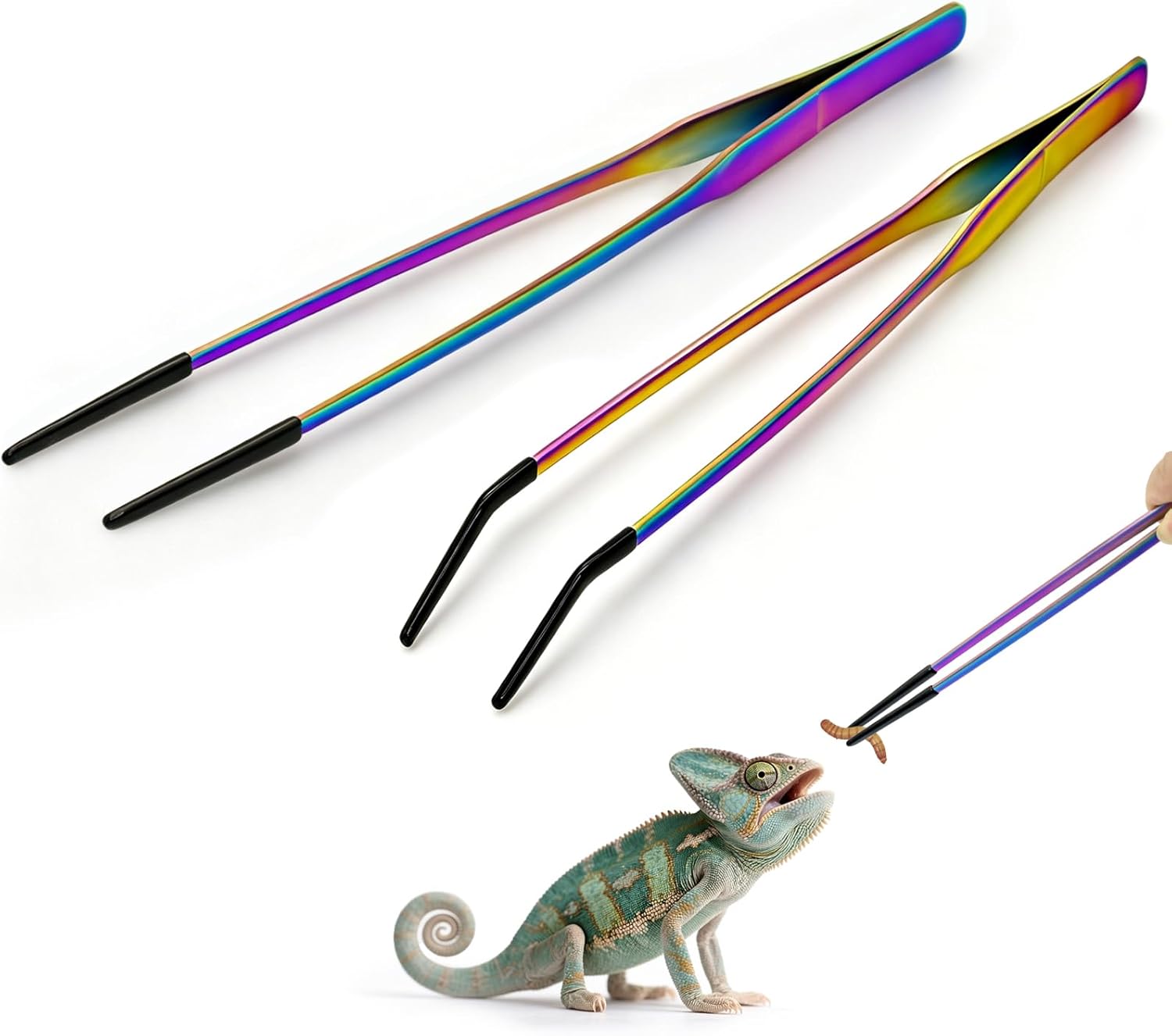 2PCS 고무 팁이 있는 스테인레스 스틸 파충류 먹이주 - Feeding Tong Stainless 리뷰 및 가격