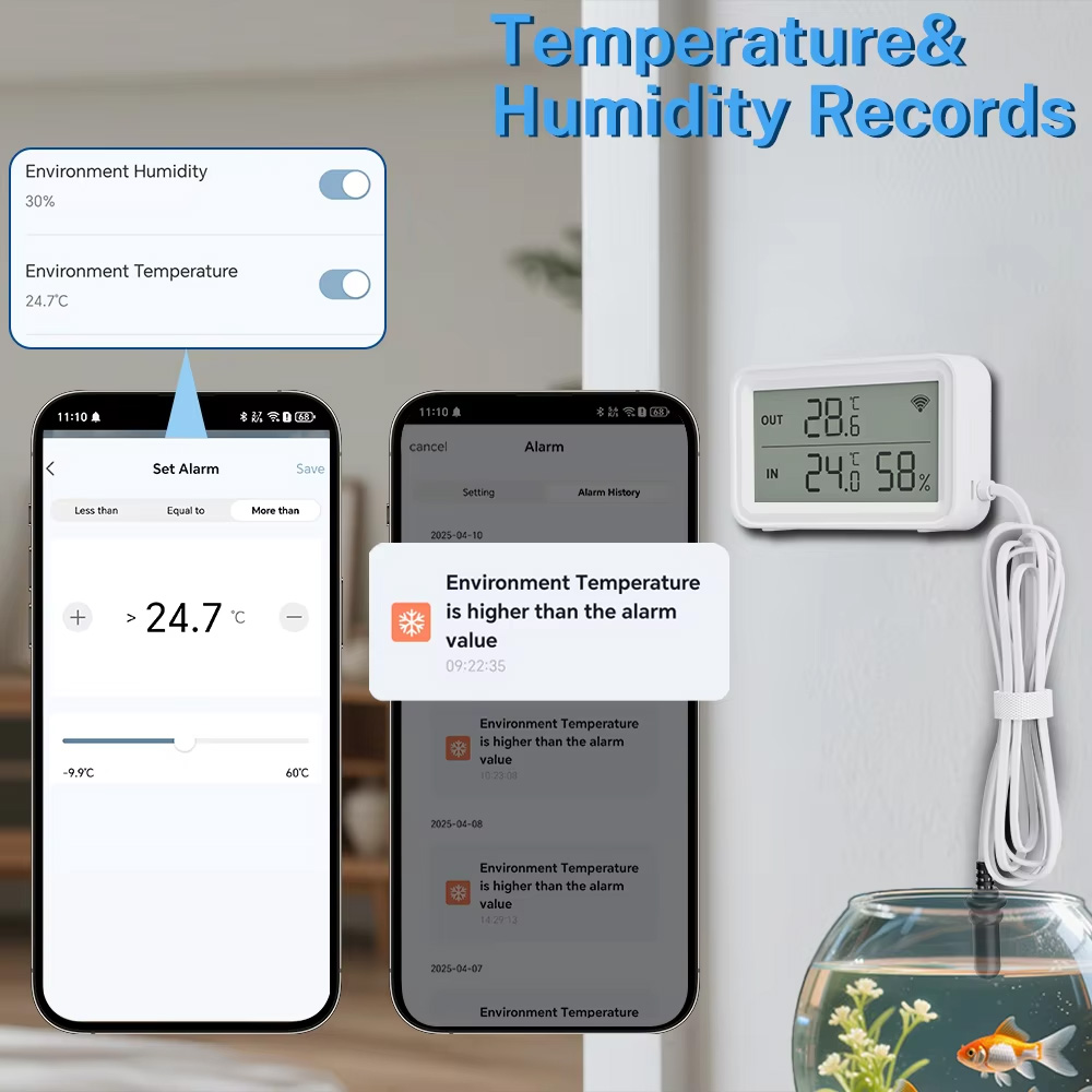 외부 방수 프로브 온도 습도 센서 Tuya WiFi L - Digital Hygrometer Probe 리뷰 및 가격