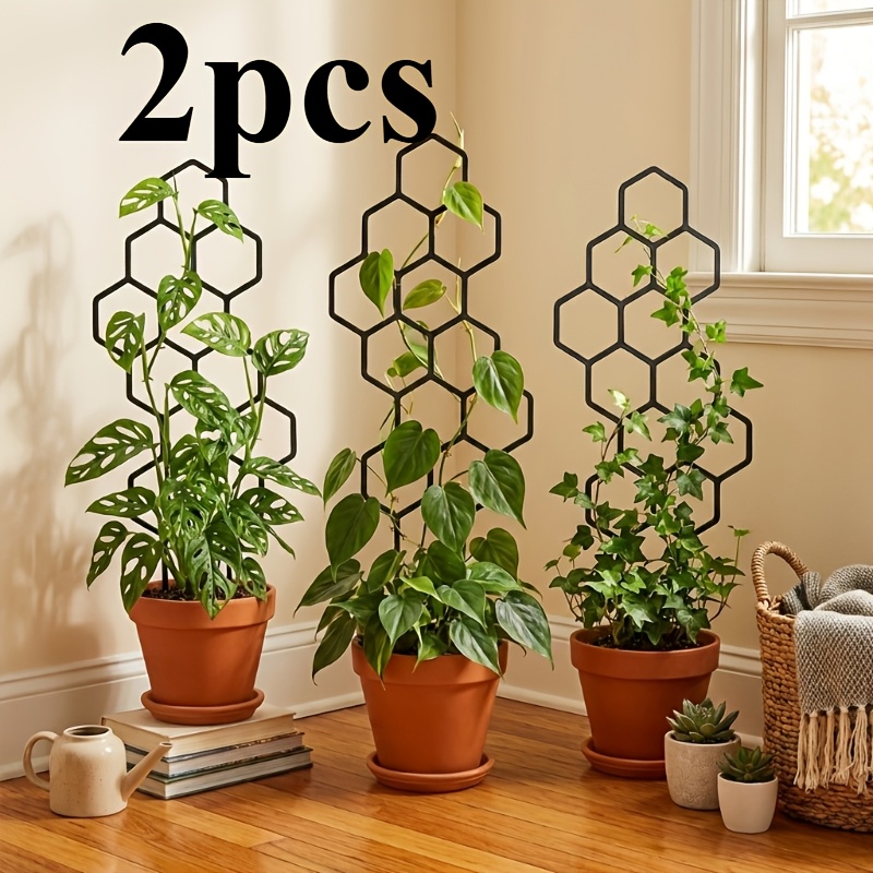 2개 세트 벌집 모양 식물 등반용 지지대 화분에 심은  - Vine Climbing Plastic 리뷰 및 가격