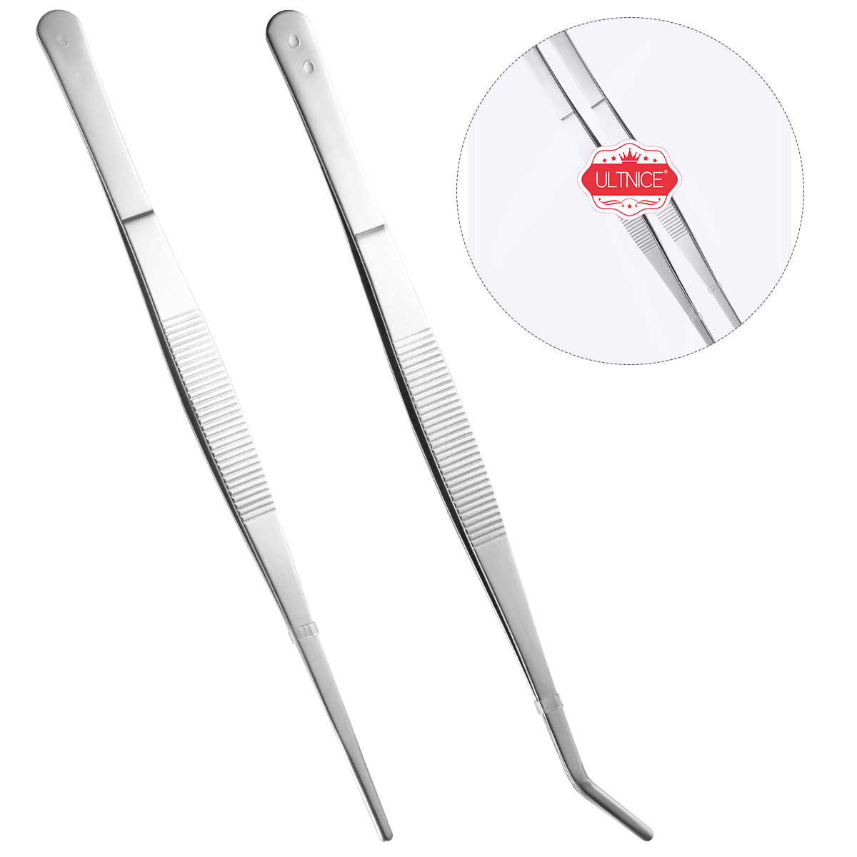 스테인리스 스틸 핀셋 2개, 실버, 25cm, 직선형  - Feeding Tong Stainless 리뷰 및 가격