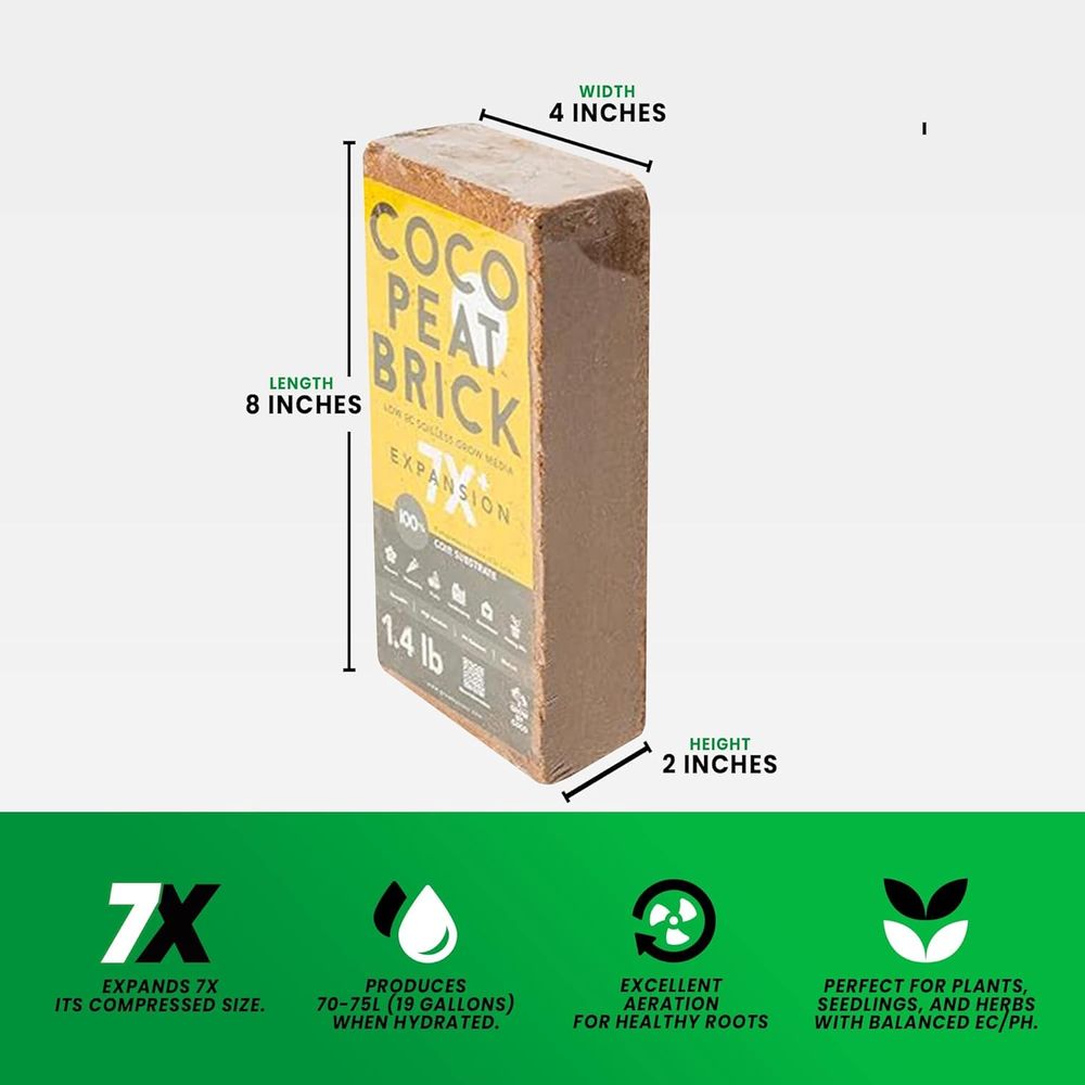 650g 브릭 - 프리미엄 유기농 페트 브릭 또는 정원 - Substrate Coconut Fiber 리뷰 및 가격